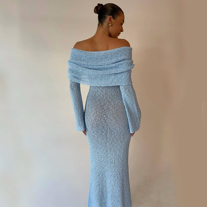 New One Shoulder Knit Dress