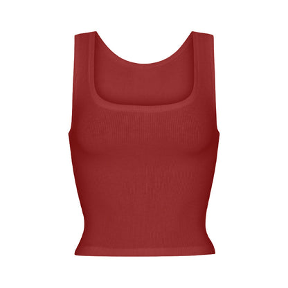 Square Neck Crop Vest
