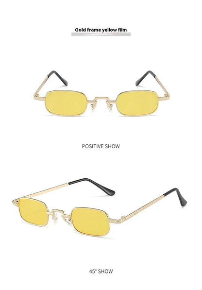 Unisex hip hop sunglasses on model