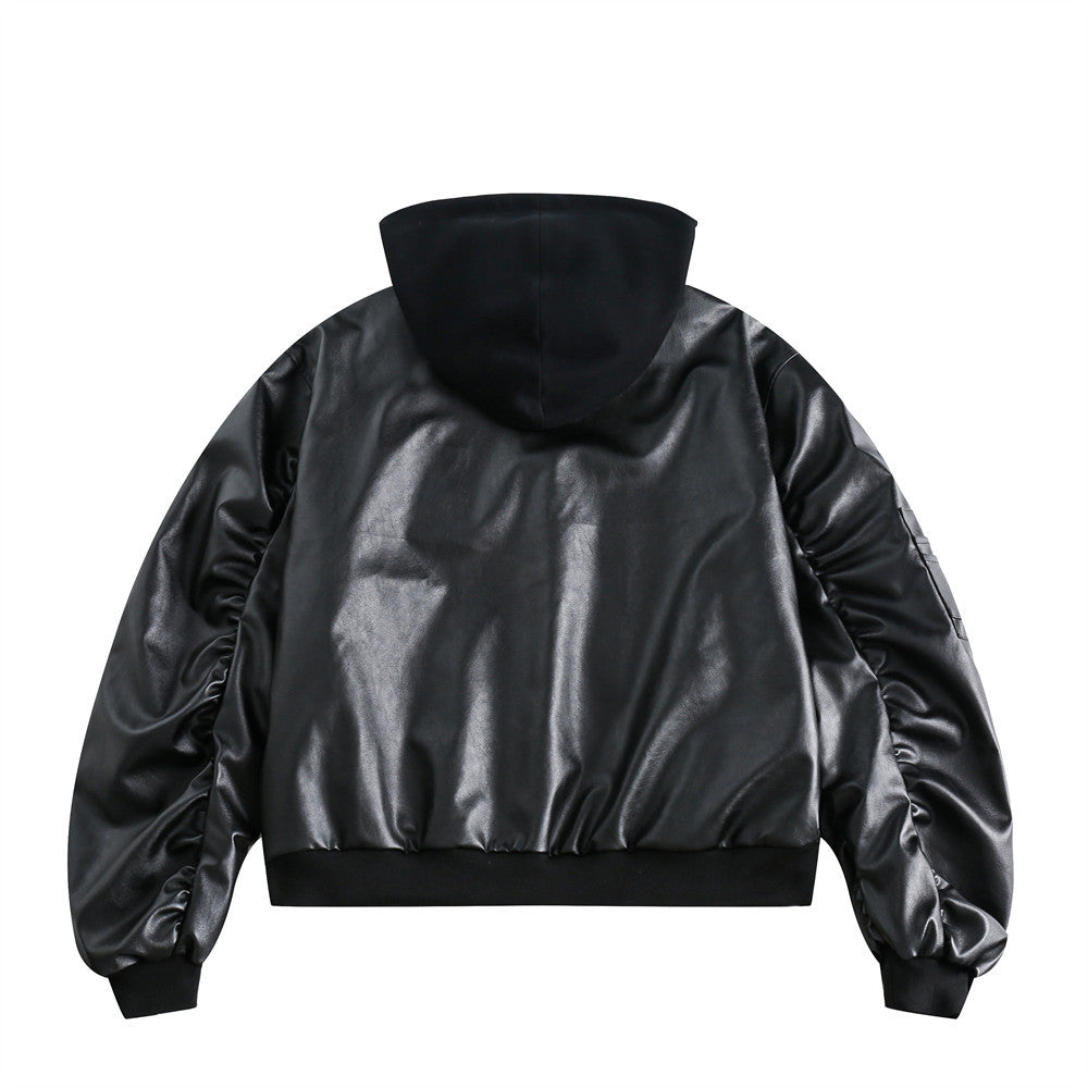 Men's hooded PU workwear jacket alternate color