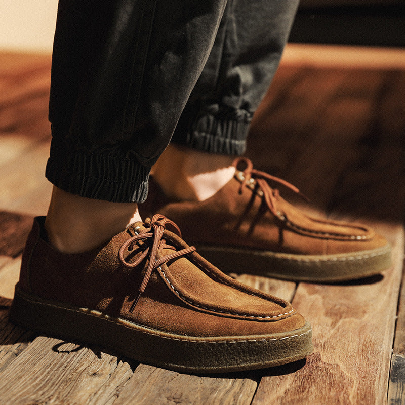 Premium suede city shoes side view