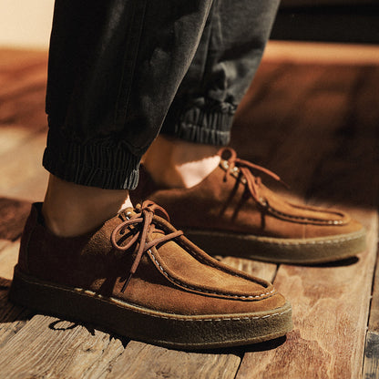 Premium suede city shoes side view
