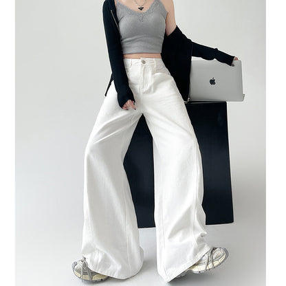 Retro high waist jeans fabric close-up