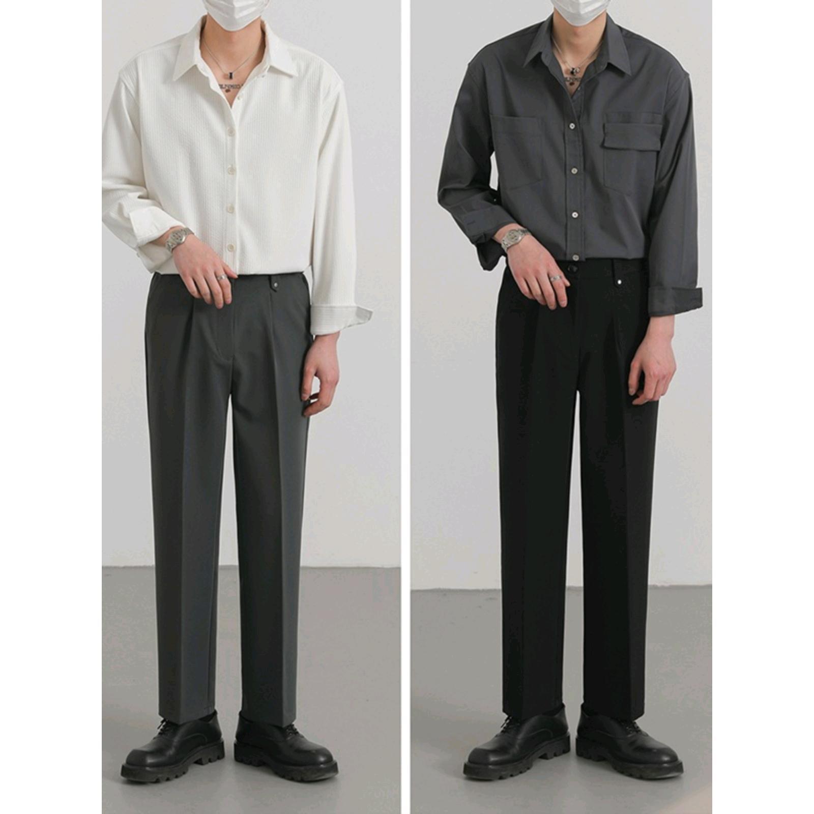 Women's loose straight pants side view