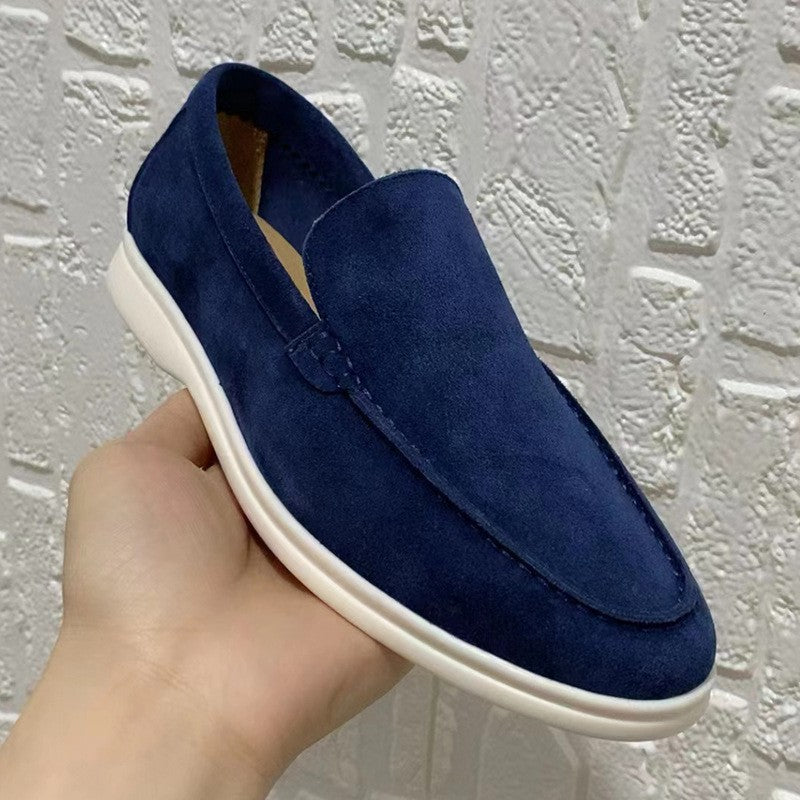 Men's premium suede loafers sole view