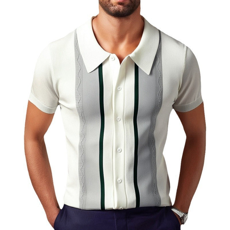 Bradford polo knit main view on model