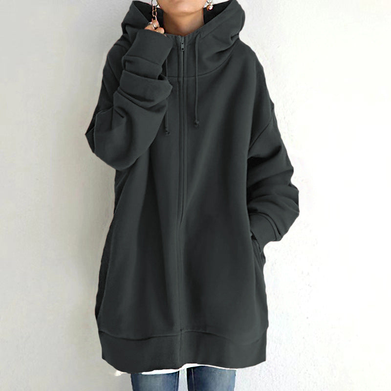 Oversized hooded zip style color options