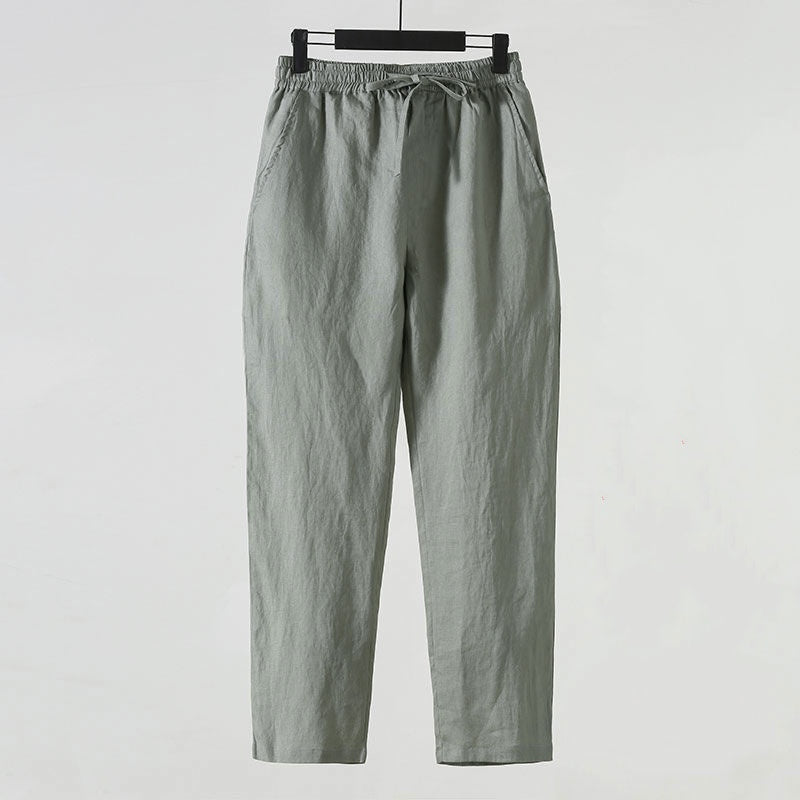 Zanzibar relaxed linen trousers lifestyle