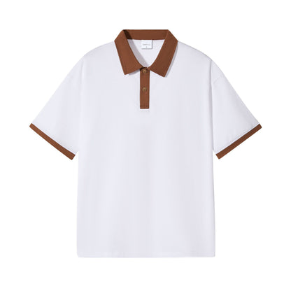 Como polo collar and button detail