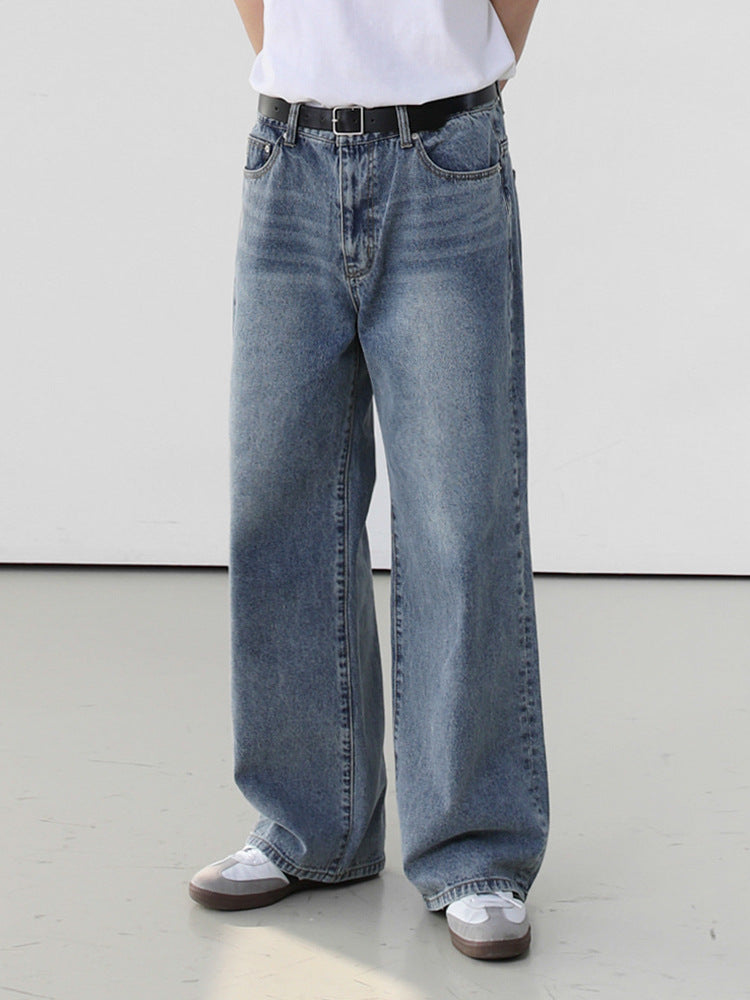 Men's retro washed jeans lifestyle styled