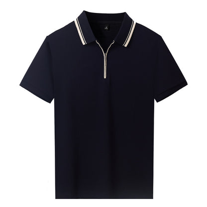 Ridgeway zip polo side view