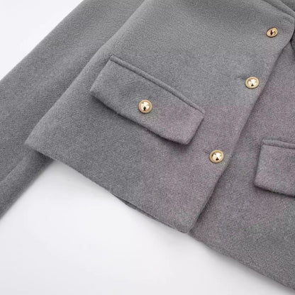 Women's Savile crop blazer back view