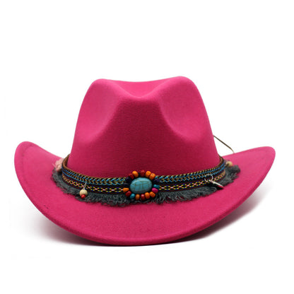 Unisex Curled Felt Cowboy