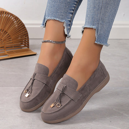 Women's suede lady loafers alternate color