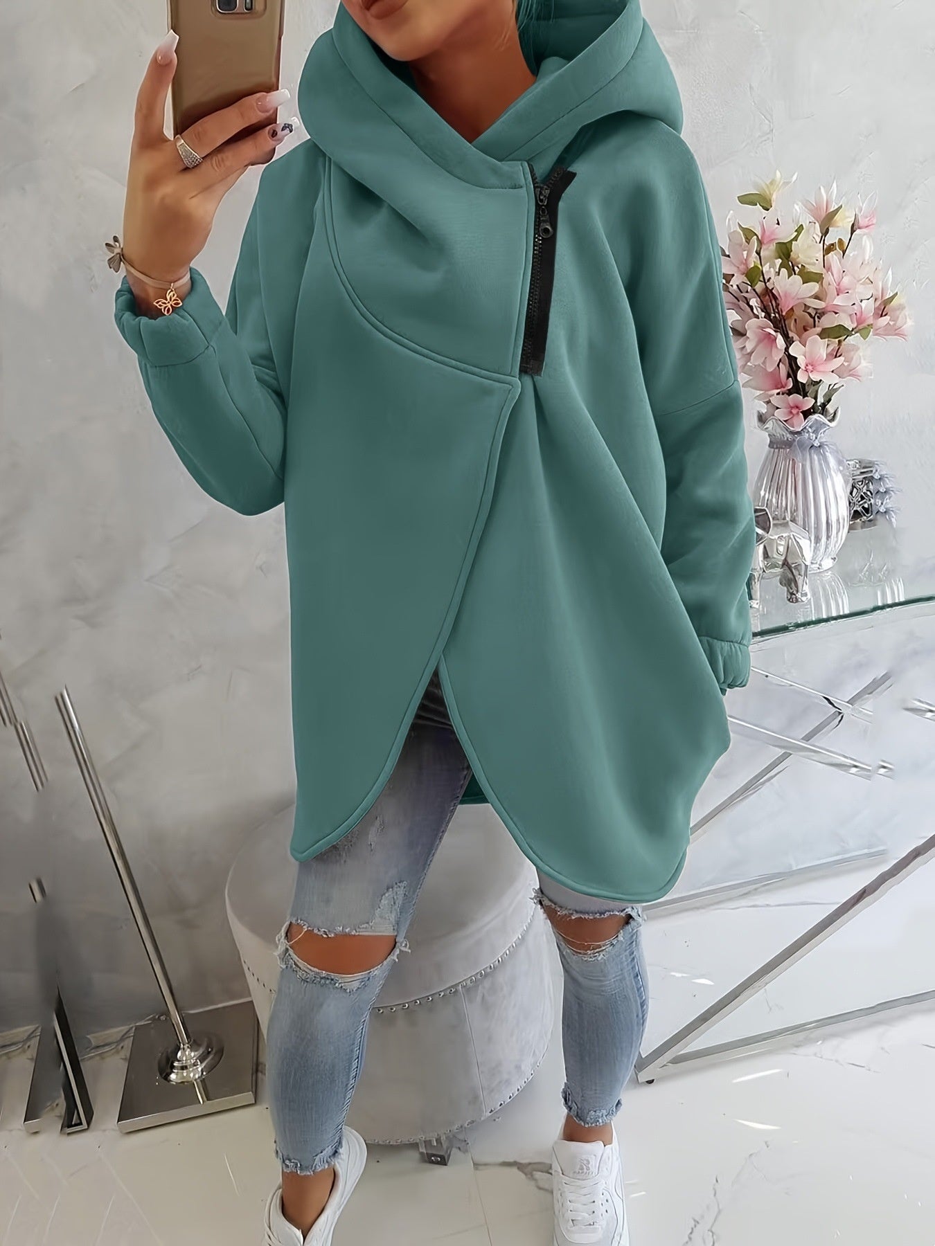 Plus Size Solid Sweater
