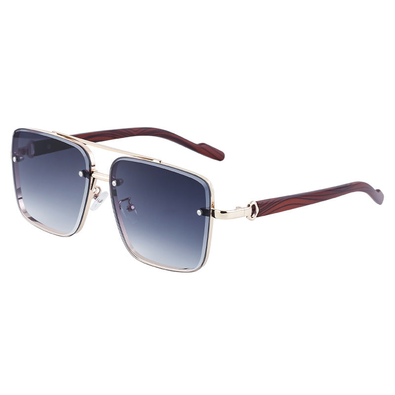 Square Euro shades on model
