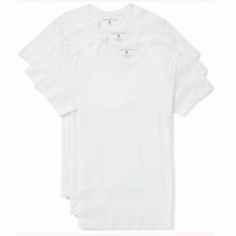 Men's slim fit crewneck tees 3 pack lifestyle