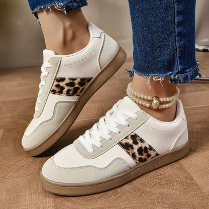 Flat lace-up shoes side view
