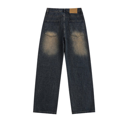 Men's personality straight jeans lifestyle styled