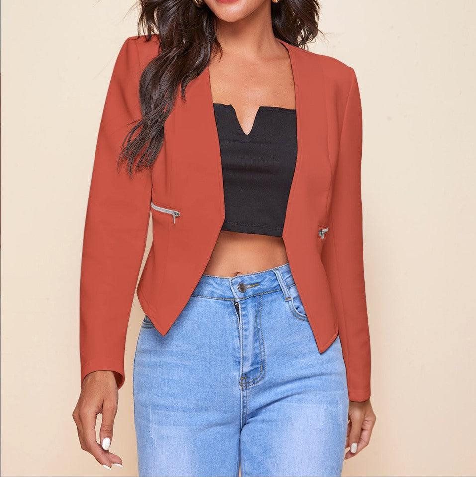 Zip pocket cardigan jacket alternate color