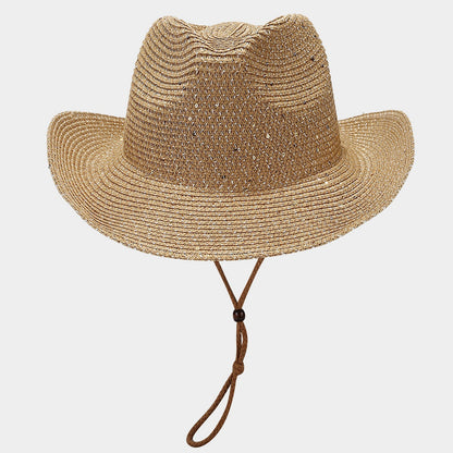 Sequin panama straw hat color options