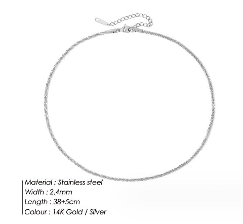 Serene sleek chain necklace clasp view