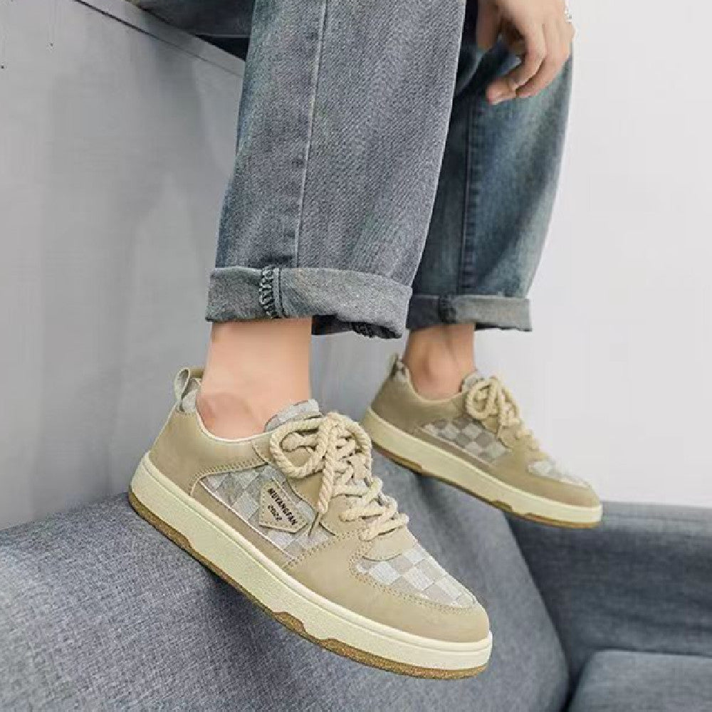Men's retro chessboard sneakers alternate color