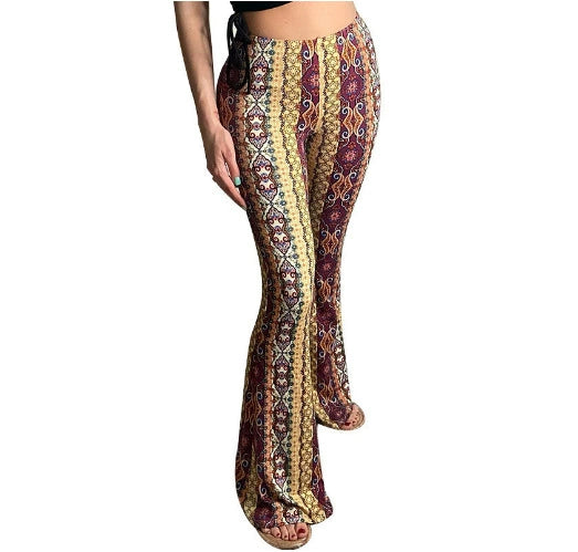 TAEVI New Printed Slim Fit Pants