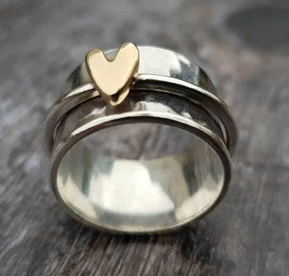 Peach heart decompression ring color options