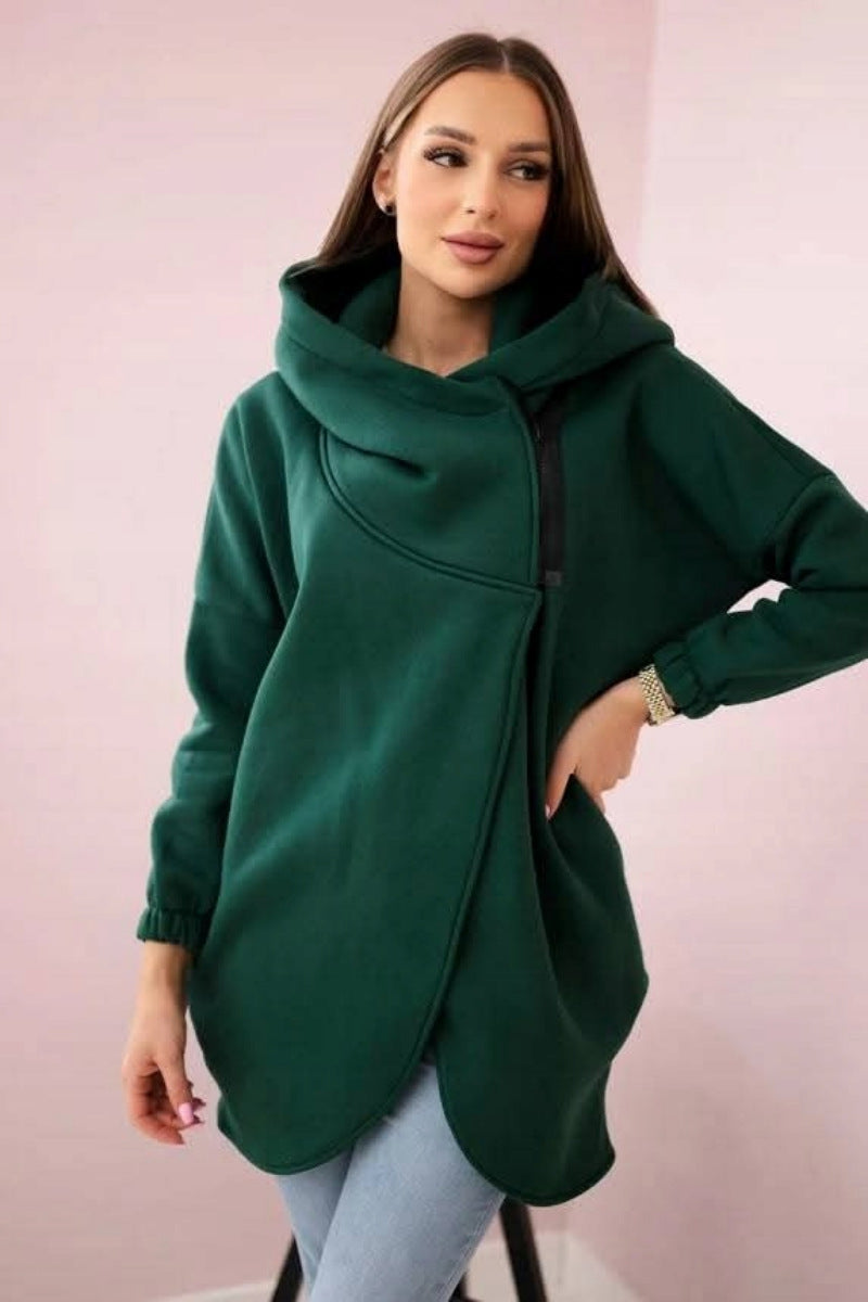 Plus size solid sweater styled