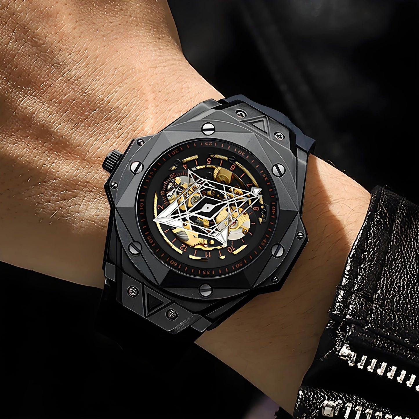 Trendy personalized watch side view