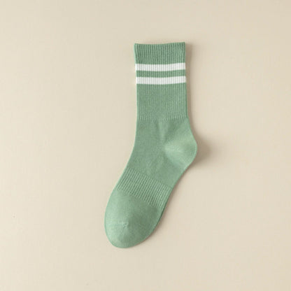 White Stripe Running Socks