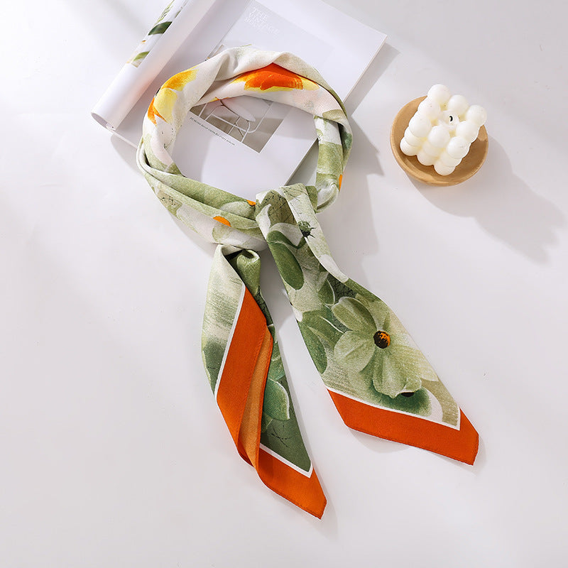 Garden silk scarf packaging detail