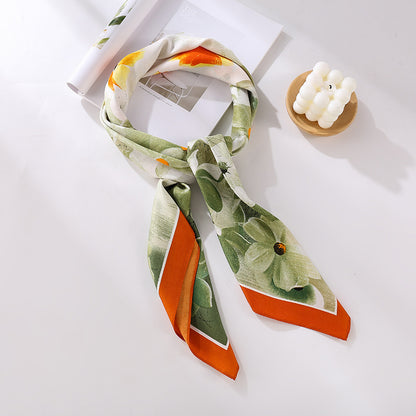 Garden silk scarf packaging detail