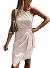Asymmetrical tie party dress main view