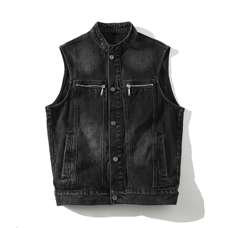 Washed Denim Vest