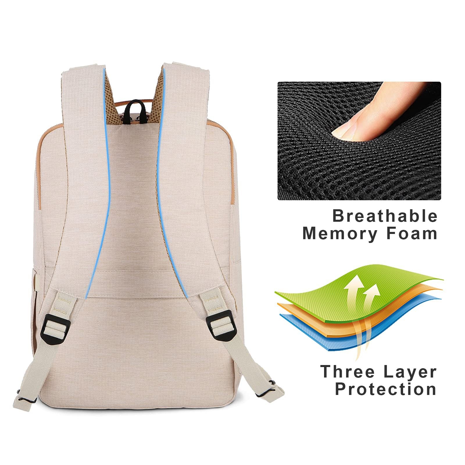 Unisex multifunctional backpack side pocket detail
