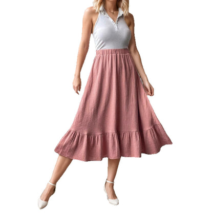 Layered pleated midi skirt main view