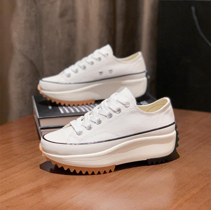 Thick-soled canvas shoes color options