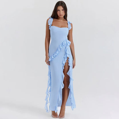 Summer string stitch dress full length