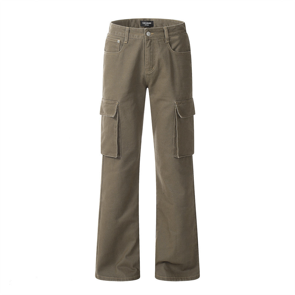 Men's slightly flared jeans casual bootcut denim