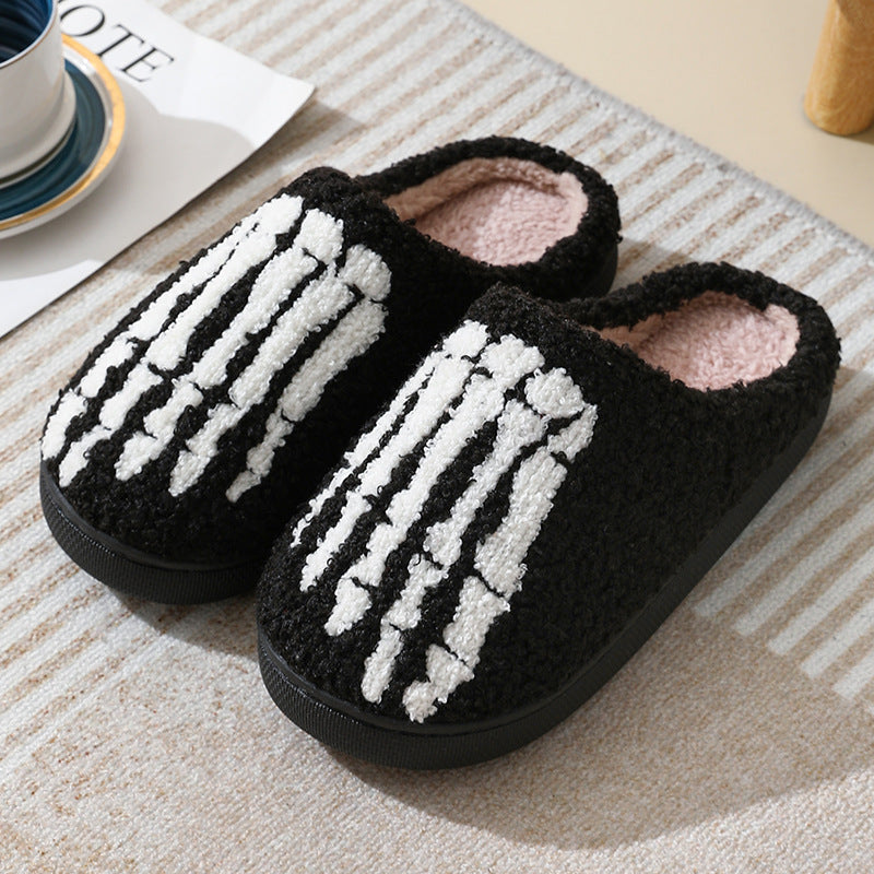 Unisex Skull Cotton Slippers