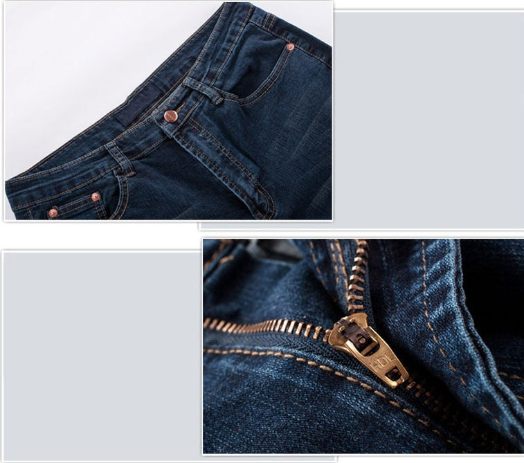 Men's slim washed jeans back view