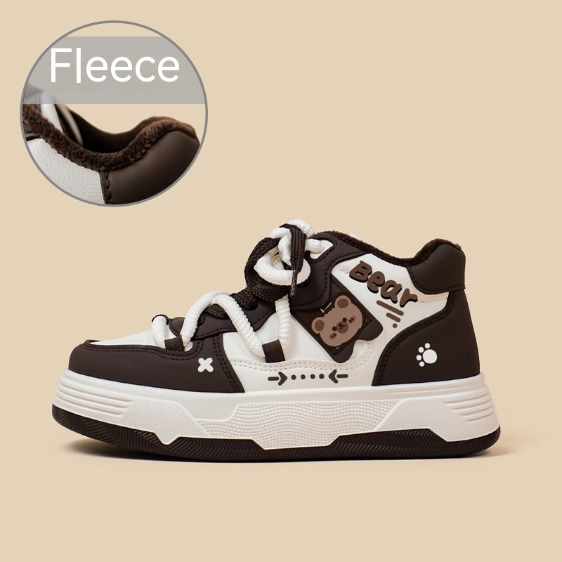 High cut plush shoes lifestyle