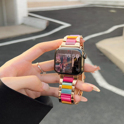 Textured metal resin watch lifestyle