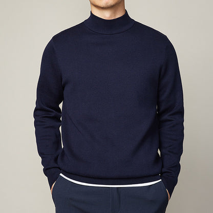 Refined fall turtleneck full length model