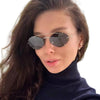 Metal frameless sunglasses main view