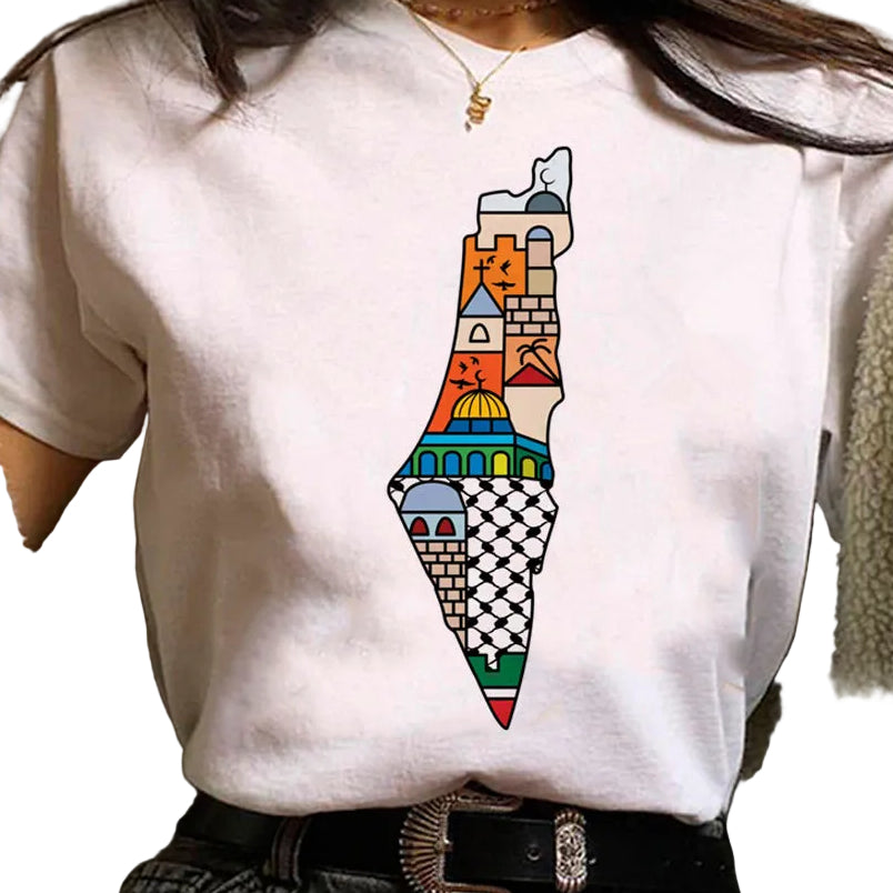 Tokyo Palestine graphic tee main view