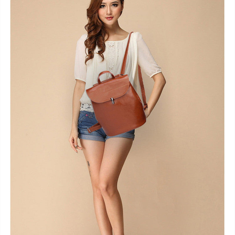 Pure leather backpack lifestyle