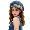 Double brim denim beret main view